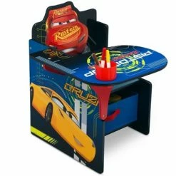 New ⭐ Disney Pixar Cars Chair Desk with Storage Bin - Delta Children 🎁