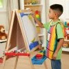 New 🔥 Melissa & Doug Melissa & Doug Deluxe Standing Art Easel - Dry-Erase Board, Chalkboard, Paper Roller 👏