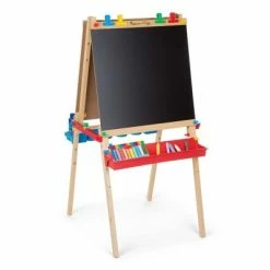 New 🔥 Melissa & Doug Melissa & Doug Deluxe Standing Art Easel - Dry-Erase Board, Chalkboard, Paper Roller 👏 -Kids' Crafts Sales Store unnamed file 1321