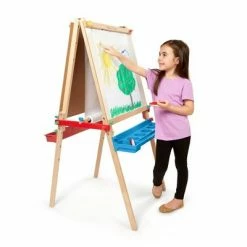 New 🔥 Melissa & Doug Melissa & Doug Deluxe Standing Art Easel - Dry-Erase Board, Chalkboard, Paper Roller 👏 -Kids' Crafts Sales Store unnamed file 1325