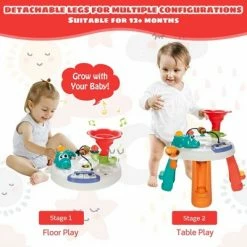 Buy 👍 Costway Baby Toys Age 12+ Months Music Activity Table Toddler Learn Table w/ Light & Songs 😍 -Kids' Crafts Sales Store unnamed file 244