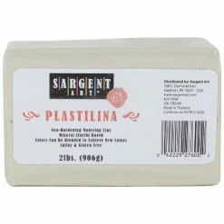 Flash Sale 💯 Sargent Art Plastilina Non-Hardening Modeling Clay, Cream, 2 lbs. Per Pack, 3 Packs ❤️