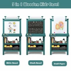 New 🎉 Costway 3 in 1 Double-Sided Wooden Kid's Art Easel Whiteboard 👍 14 New 🎉 Costway 3 in 1 Double-Sided Wooden Kid's Art Easel Whiteboard 👍 -Kids' Crafts Sales Store unnamed file 339
