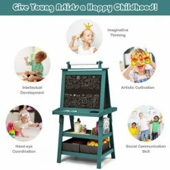 New 🎉 Costway 3 in 1 Double-Sided Wooden Kid's Art Easel Whiteboard 👍 16 New 🎉 Costway 3 in 1 Double-Sided Wooden Kid's Art Easel Whiteboard 👍 -Kids' Crafts Sales Store unnamed file 341