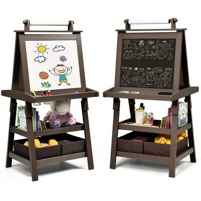 New 🎉 Costway 3 in 1 Double-Sided Wooden Kid's Art Easel Whiteboard 👍 11 New 🎉 Costway 3 in 1 Double-Sided Wooden Kid's Art Easel Whiteboard 👍 - Image 11
