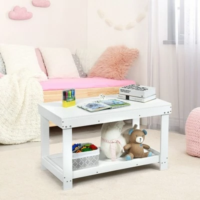 Discount ๐ฏ Costway Solid Wood Kids Activity Play Table Block Table Multifunction W/Storage White ๐ฅ 1 Discount ๐ฏ Costway Solid Wood Kids Activity Play Table Block Table Multifunction W/Storage White ๐ฅ