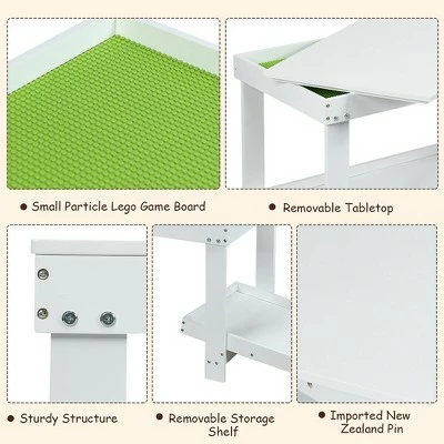 Discount ๐ฏ Costway Solid Wood Kids Activity Play Table Block Table Multifunction W/Storage White ๐ฅ 7 Discount ๐ฏ Costway Solid Wood Kids Activity Play Table Block Table Multifunction W/Storage White ๐ฅ - Image 7