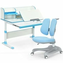 New ⭐ Costway Adjustable Kids Study Desk Drafting Table Chair Set w/ Bookshelf 😀 -Kids' Crafts Sales Store unnamed file 423