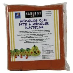 New 💯 Sargent Art Non-Hardening Modeling Clay, Terra Cotta, 1 lb. Per Pack, 12 Packs 😍