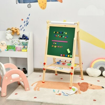 Promo 👍 Costway Kids Art Easel w/Paper Roll Double-Sided Adjustable Drawing Easel Board 🥰 2 Promo 👍 Costway Kids Art Easel w/Paper Roll Double-Sided Adjustable Drawing Easel Board 🥰 - Image 2
