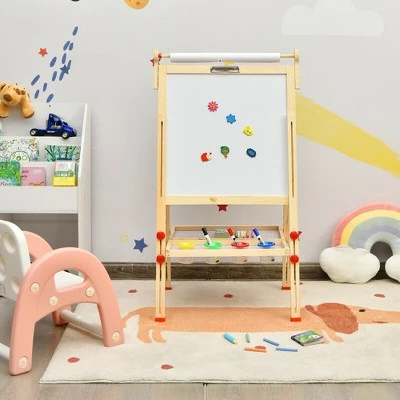 Promo 👍 Costway Kids Art Easel w/Paper Roll Double-Sided Adjustable Drawing Easel Board 🥰 3 Promo 👍 Costway Kids Art Easel w/Paper Roll Double-Sided Adjustable Drawing Easel Board 🥰 - Image 3