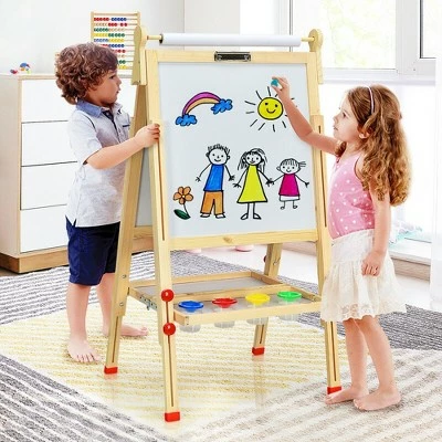 Promo 👍 Costway Kids Art Easel w/Paper Roll Double-Sided Adjustable Drawing Easel Board 🥰 4 Promo 👍 Costway Kids Art Easel w/Paper Roll Double-Sided Adjustable Drawing Easel Board 🥰 - Image 4