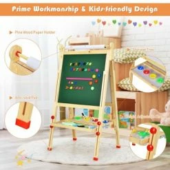 Promo 👍 Costway Kids Art Easel w/Paper Roll Double-Sided Adjustable Drawing Easel Board 🥰 14 Promo 👍 Costway Kids Art Easel w/Paper Roll Double-Sided Adjustable Drawing Easel Board 🥰 -Kids' Crafts Sales Store unnamed file 492