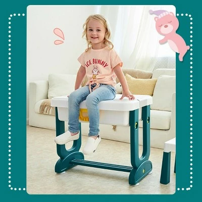 Hot Sale 😀 Costway 5 in 1 Kids Activity Table Set w/ Chair Toddler Luggage Building Block Table 🤩 2 Hot Sale 😀 Costway 5 in 1 Kids Activity Table Set w/ Chair Toddler Luggage Building Block Table 🤩 - Image 2
