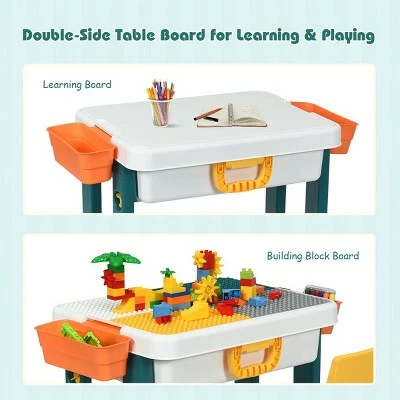 Hot Sale 😀 Costway 5 in 1 Kids Activity Table Set w/ Chair Toddler Luggage Building Block Table 🤩 4 Hot Sale 😀 Costway 5 in 1 Kids Activity Table Set w/ Chair Toddler Luggage Building Block Table 🤩 - Image 4
