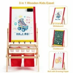 Wholesale 🌟 Costway Flip-Over Double-Sided Kids Art Easel Paper Roll Storage Bins 🛒 -Kids' Crafts Sales Store unnamed file 550