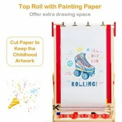 Wholesale 🌟 Costway Flip-Over Double-Sided Kids Art Easel Paper Roll Storage Bins 🛒 -Kids' Crafts Sales Store unnamed file 553