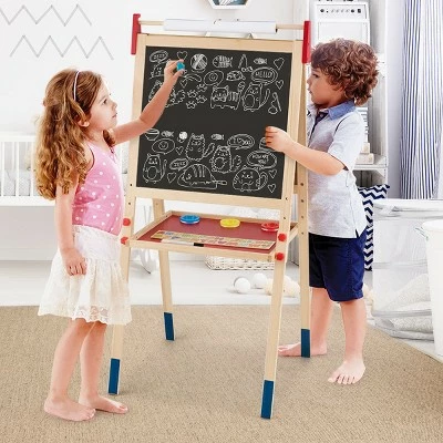 Hot Sale ๐ Costway All-in-One Wooden Kid's Art Easel Height Adjustable Paper Roll โ๏ธ 4 Hot Sale ๐ Costway All-in-One Wooden Kid's Art Easel Height Adjustable Paper Roll โ๏ธ - Image 4
