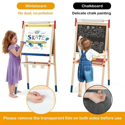 Hot Sale ๐ Costway All-in-One Wooden Kid's Art Easel Height Adjustable Paper Roll โ๏ธ 5 Hot Sale ๐ Costway All-in-One Wooden Kid's Art Easel Height Adjustable Paper Roll โ๏ธ - Image 5