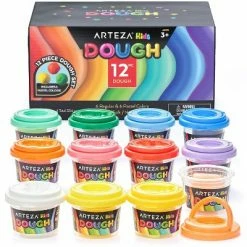 Promo ⌛ Arteza Kids Play Dough in tubs, Regular and Pastel Colors - 12 Pack 🎉