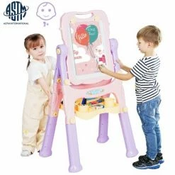Deals ๐ Costway Kids Easel for Two Adjustable Height Double Sided Art Easel ๐งจ