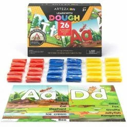 Flash Sale 🔥 Arteza Kids Play Alphabet Learn By Dough Kit- 43 Pieces ⭐