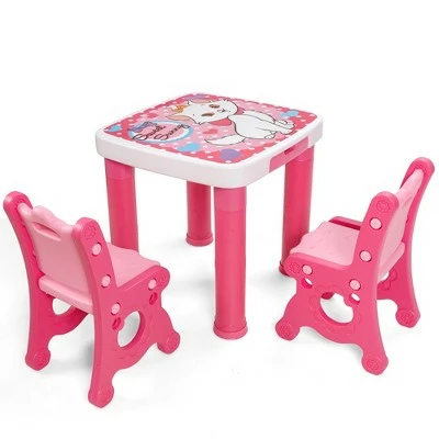 Wholesale ✔️ Costway Multifunctional Kids Desk & 2 Height-Adjustable Chairs w/ Non-slip Point Pink Blue Natural 😉 12 Wholesale ✔️ Costway Multifunctional Kids Desk & 2 Height-Adjustable Chairs w/ Non-slip Point Pink Blue Natural 😉 - Image 12