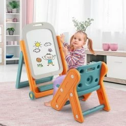 Best Sale 💯 Costway Kids Easel w/Chair Art Easel for Kids Height Adjustable Art Easel Set for Kids 👍 -Kids' Crafts Sales Store unnamed file 74