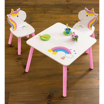 Best Sale ⌛ HearthSong Kids' Rainbow Unicorn Table and Two Chairs Playroom Furniture Set 💯 1 Best Sale ⌛ HearthSong Kids' Rainbow Unicorn Table and Two Chairs Playroom Furniture Set 💯